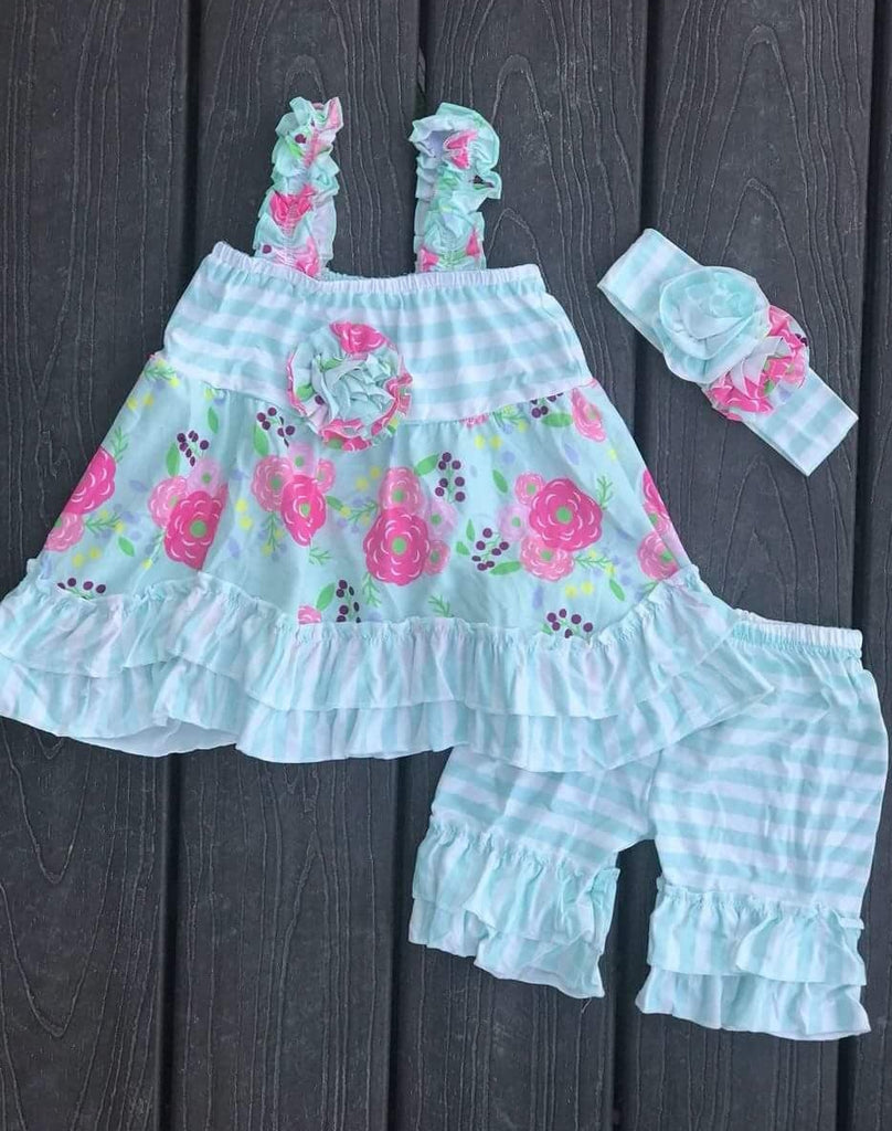 Aqua Floral Serendipity Remake Set