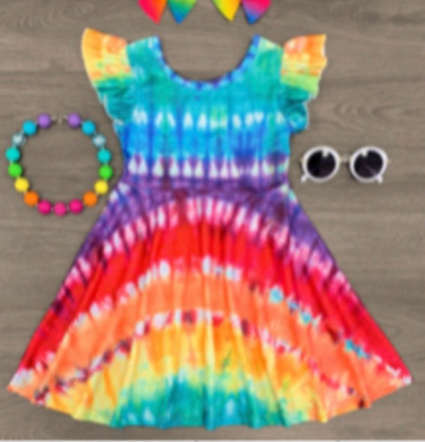 Tie Dye Twirl Dress