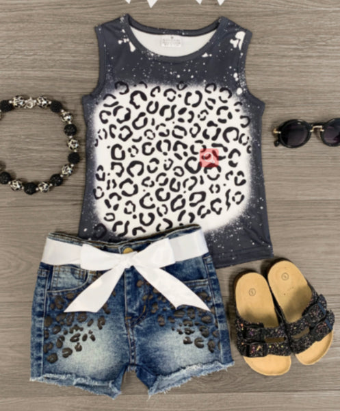 Leopard Tank and Shorts set