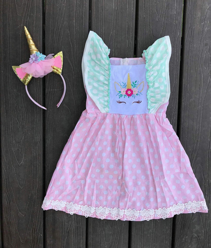 Unicorn Embroidery Dress