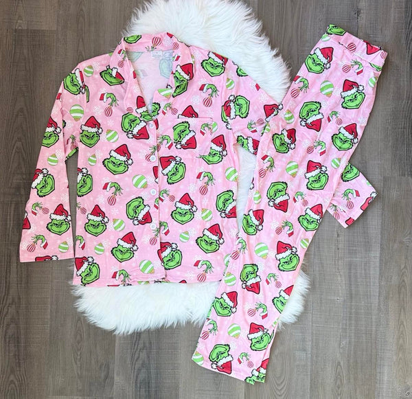 Grinch Mom and Me Pajamas
