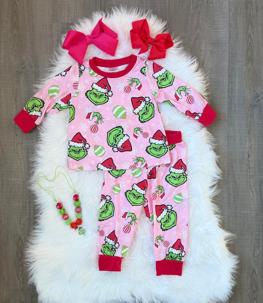 Grinch Mom and Me Pajamas