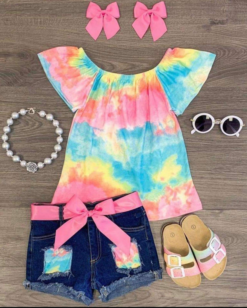 Tie Dye Shorts set