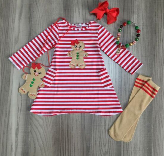 Gingerbread Dress, Purse and Socks set