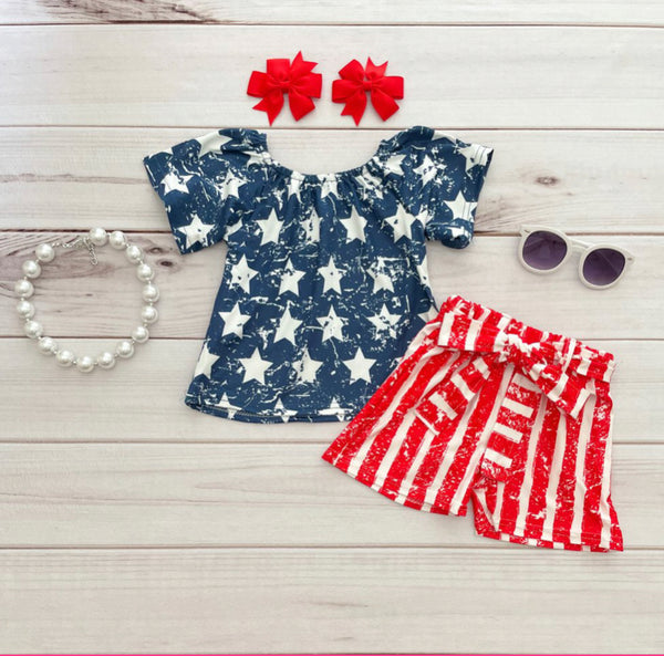 Stars and Stripes Shorts set