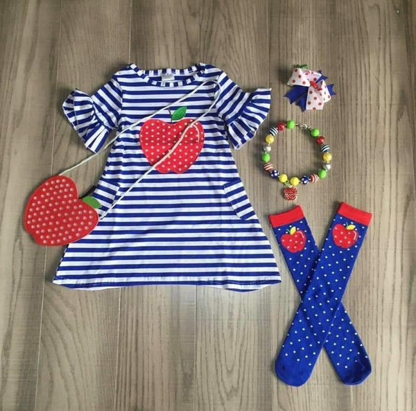 Apple Dress, Purse and Socks set