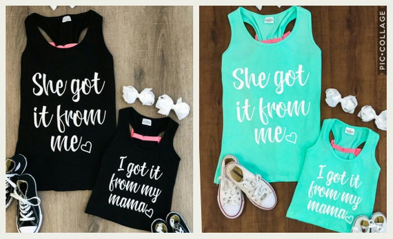 Mom and Daughter Matching Tanks