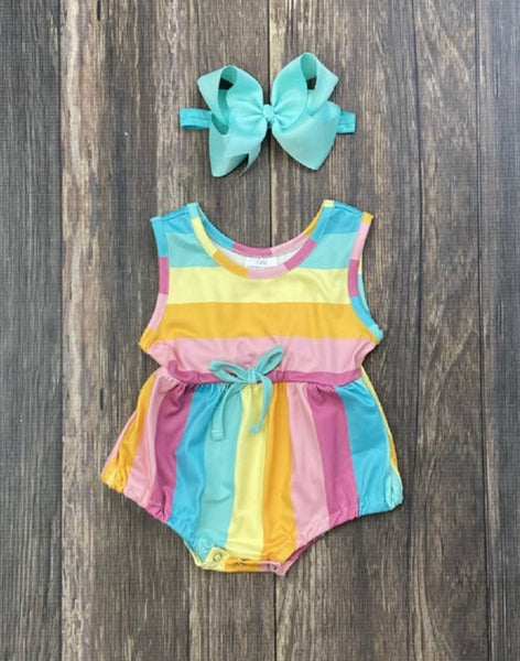 Rainbow Baby Romper Dress
