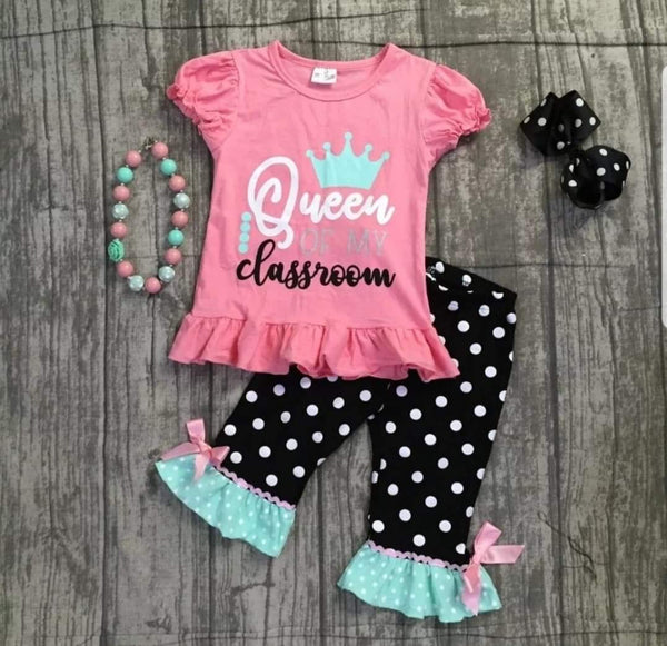 Queen of My Classroom capri set