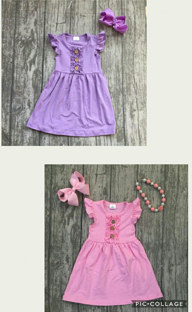 Ruffle Lap Dress - Lavender